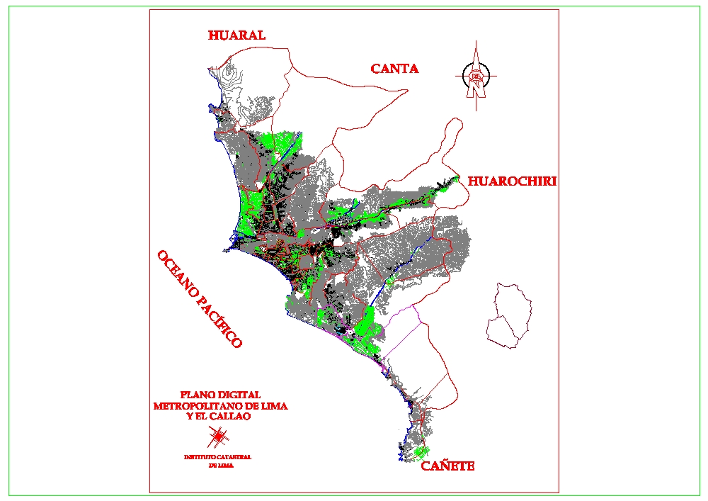 General map of metropolitan Lima