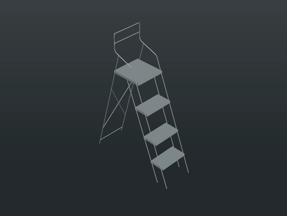 Escalera metálica 3D