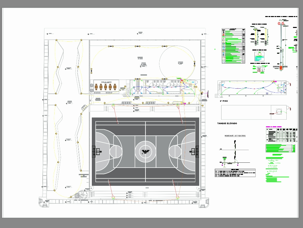 Electrical system of a sports center