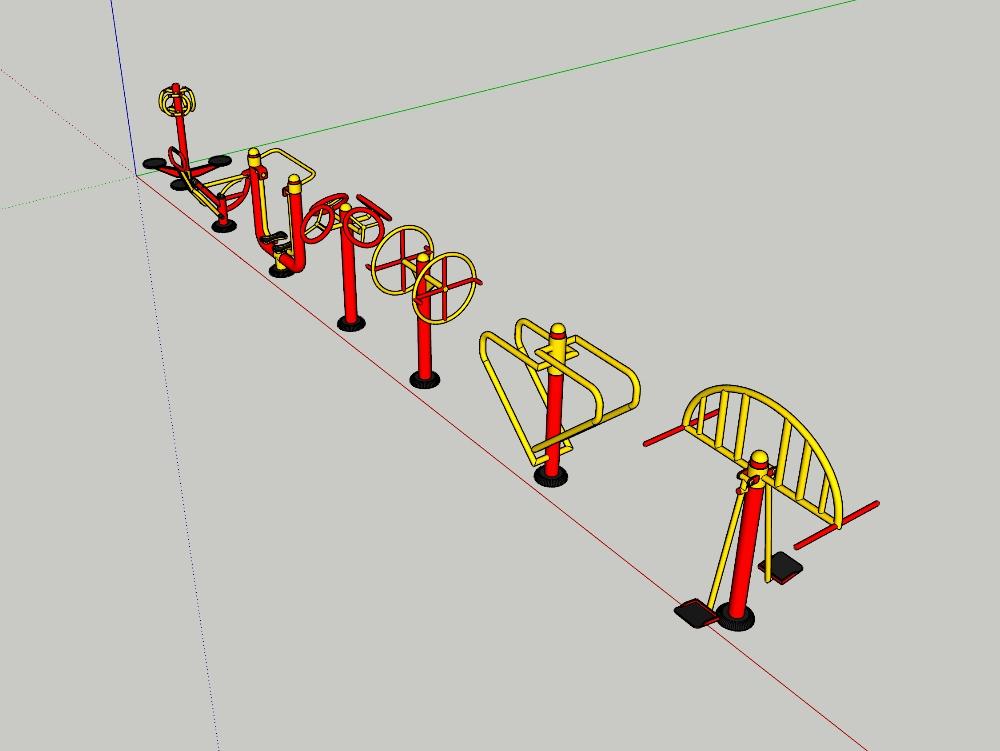 máquinas de exercício de parque