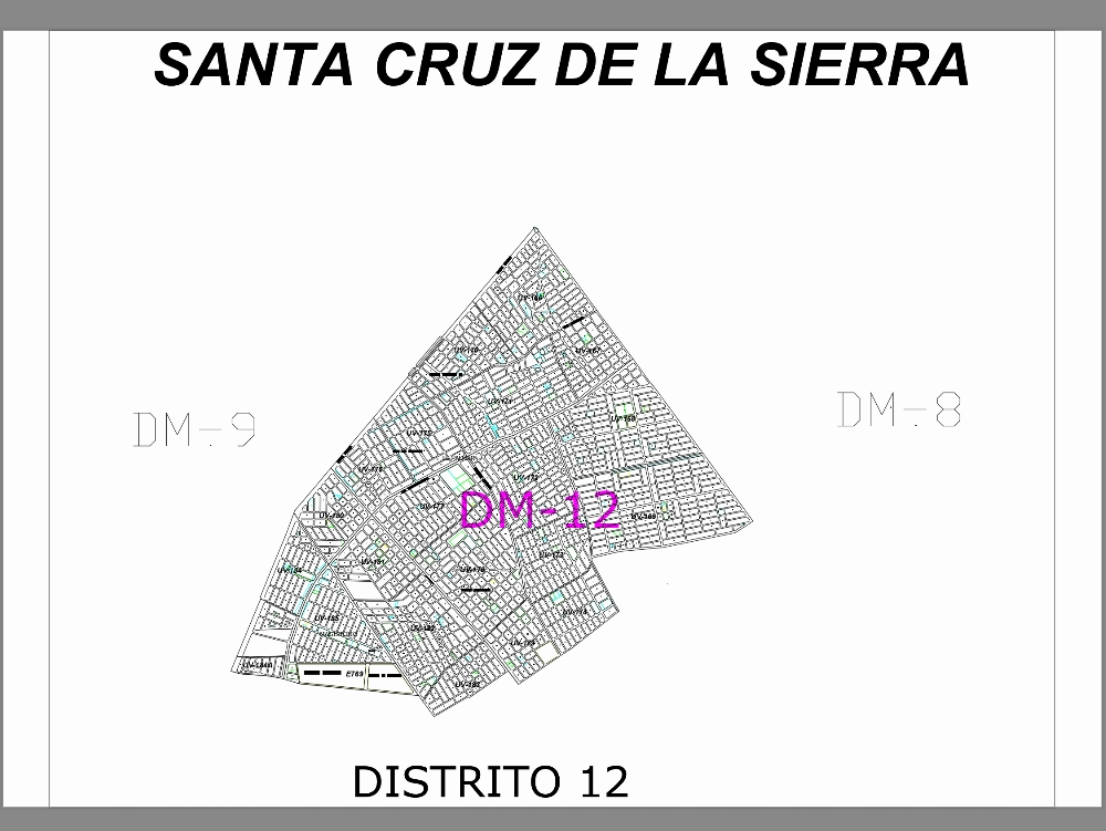 Plano del distrito 12 - santa cruz