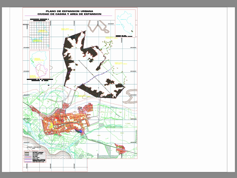 Plano atual de desenvolvimento urbano de Casma