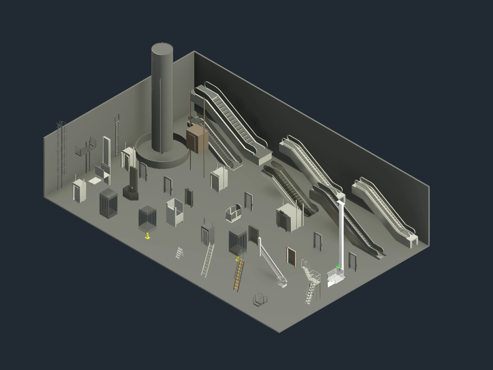 Rolltreppen und Aufzüge für Revit