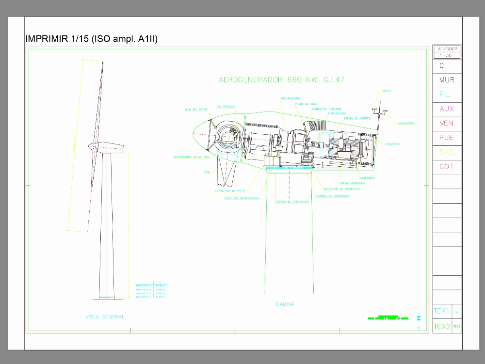 Wind turbine windmill cabin in AutoCAD | CAD (63.01 KB) | Bibliocad