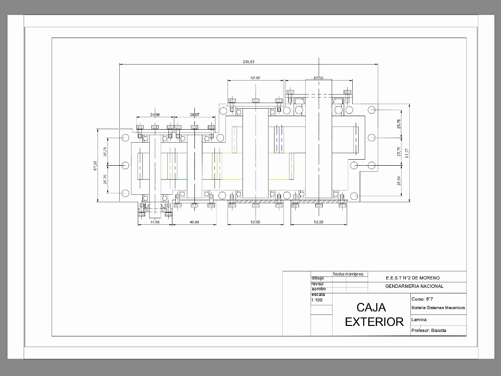 Gearbox speed reducer (electromechanical)