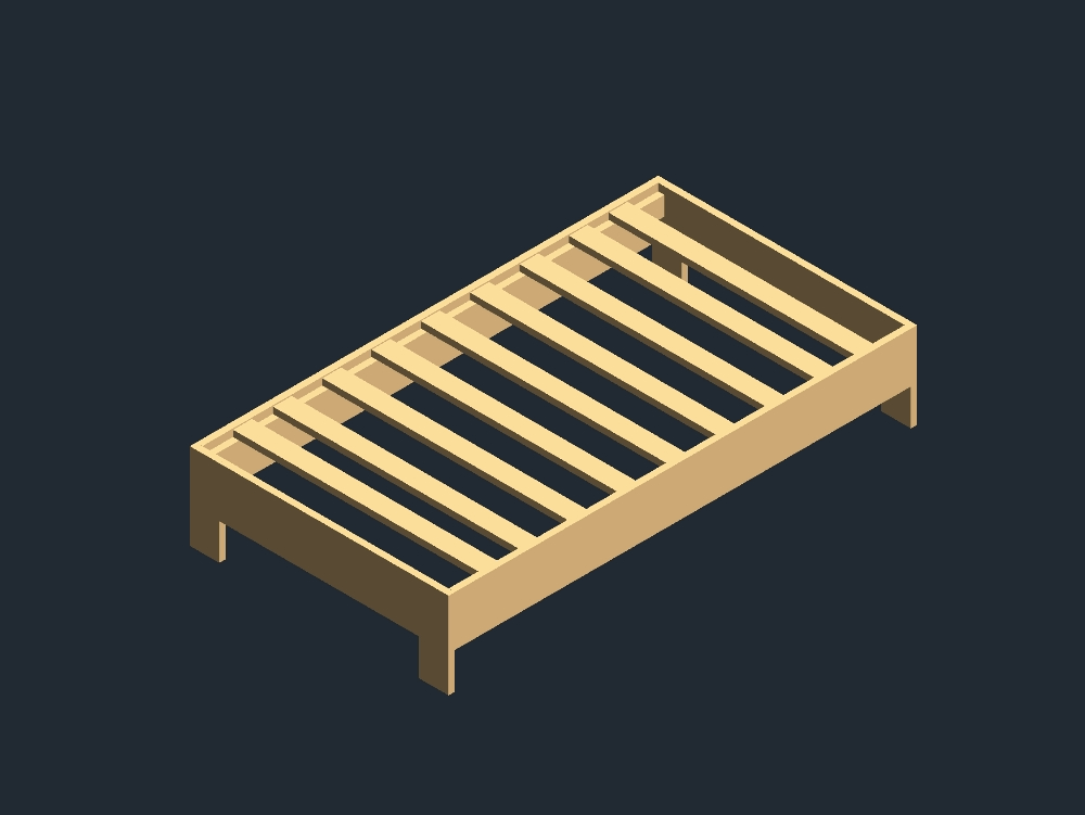 Parametric pine wooden cot