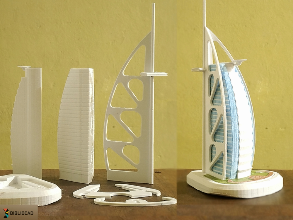 Burj al arab a escala 1:1500 para montar