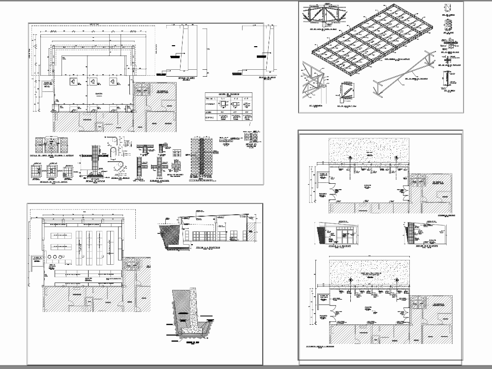 Detalles estructurales de un centro de almacenamiento