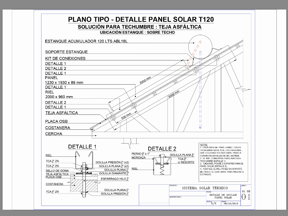 Solar panel anchoring