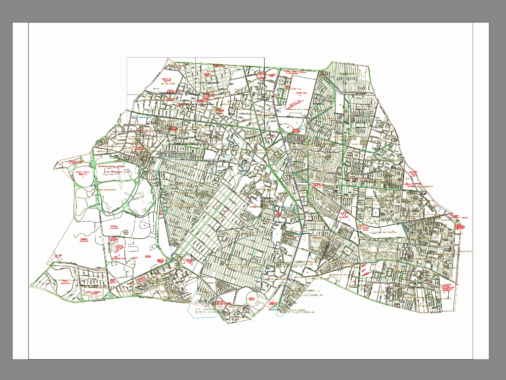 Map of Coyoacan in Mexico City