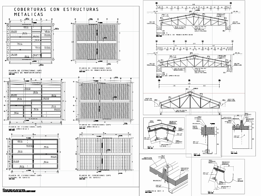 Cobertura ligera con estructura