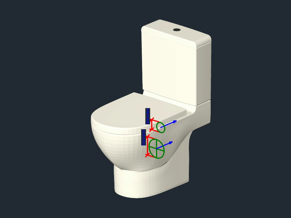 WC sanitaire avec sac à dos