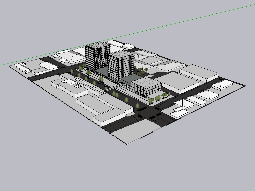 Edifício residencial e comercial