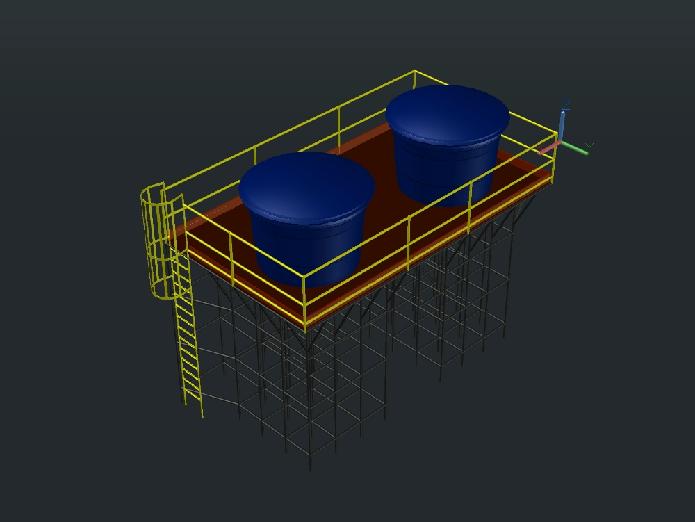 3d scaffolding for construction water tank