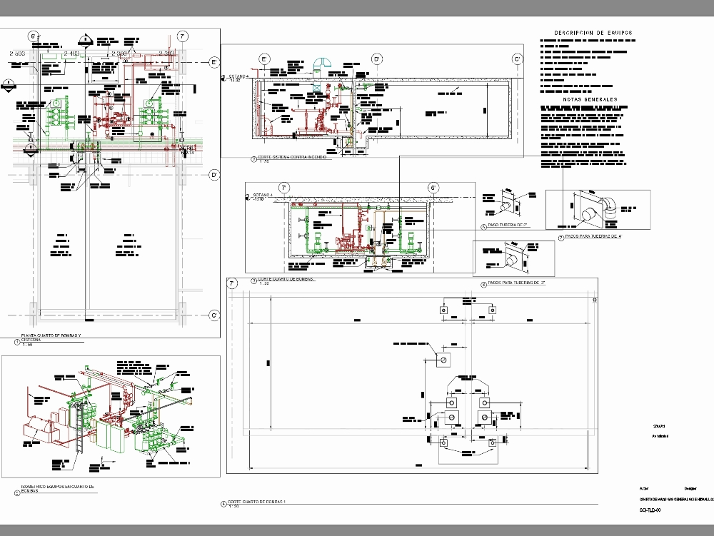 Salle des pompes : conception et distribution d'équipements et de systèmes