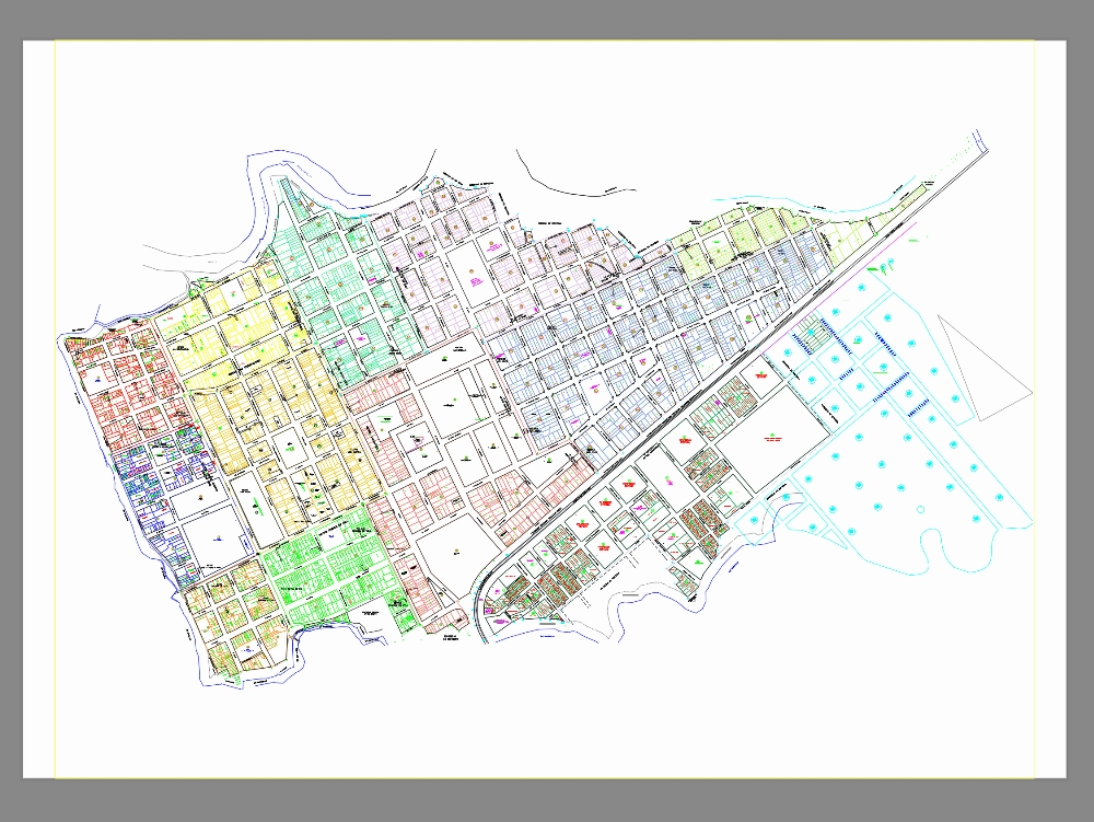 Urban cadastral map of Aucayacu new