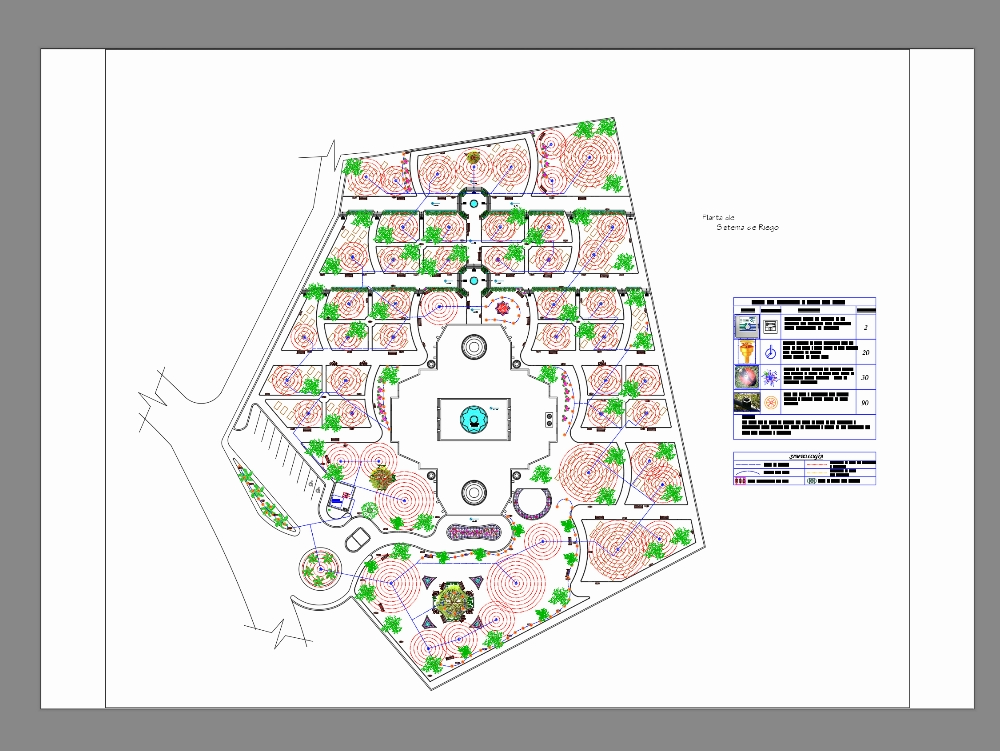 Irrigation system with symbols in AutoCAD | CAD (6.46 MB) | Bibliocad