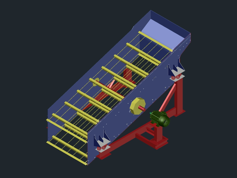 Double-deck inclined vibrating screen