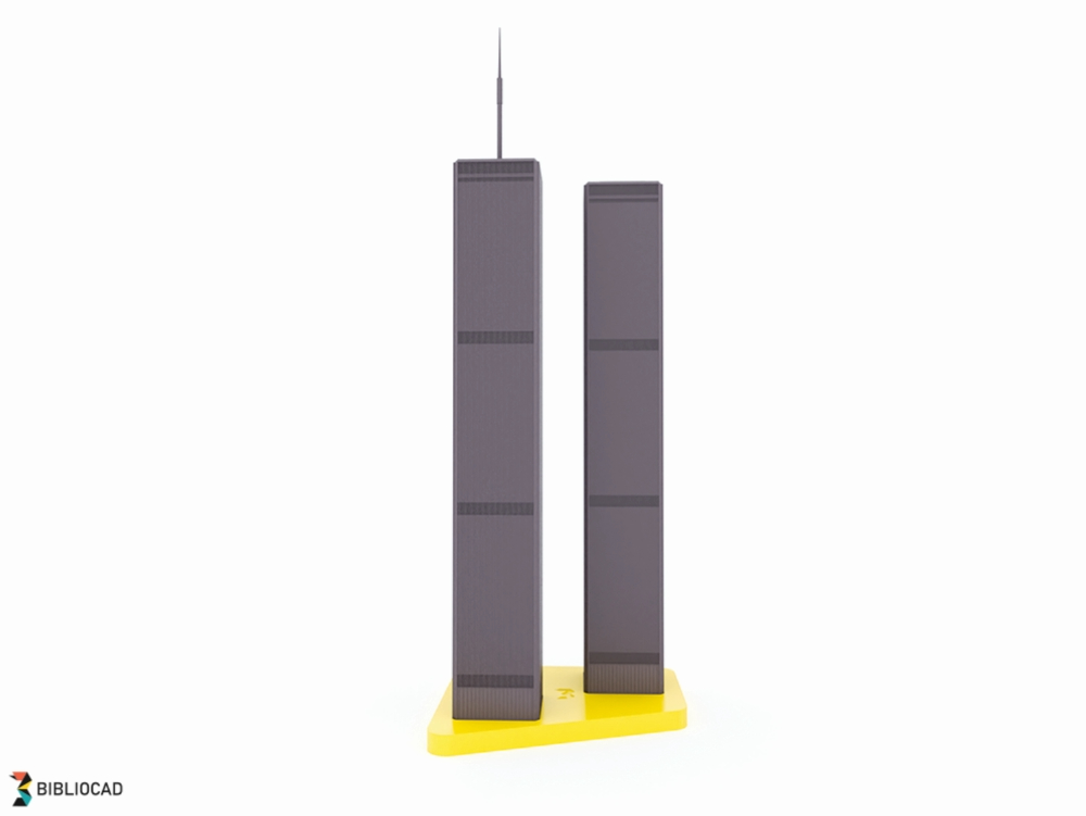 World trade center - twin towers 1:1000 scale to assemble