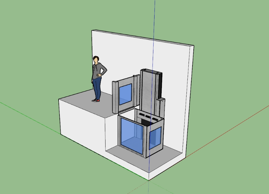 Ascenseur pour fauteuil roulant ou plate-forme surélevée