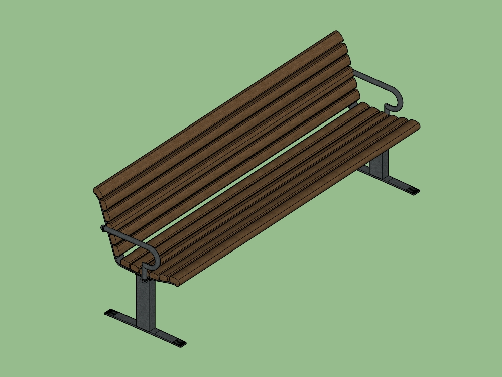 Wooden bench