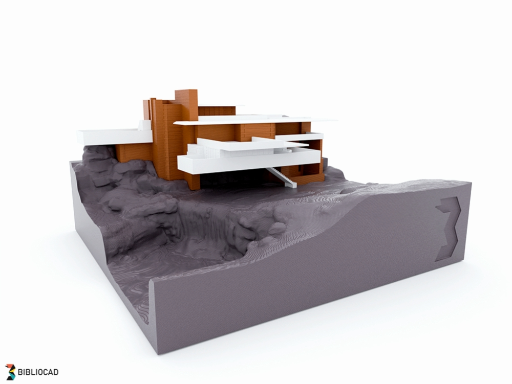 Casa de la cascada escala 1:500 para montar