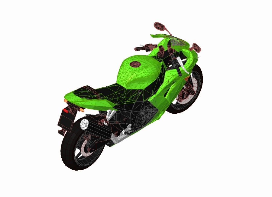 Kawasaki z6r color verde deportivo