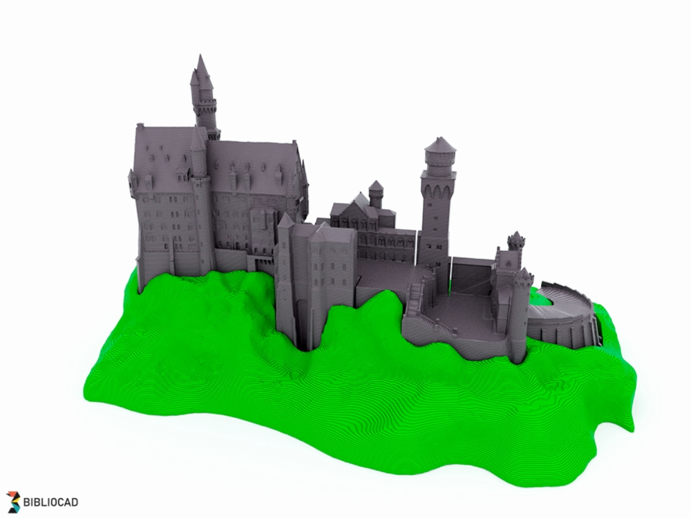 Château de Neuschwanstein : maquette à l'échelle 1:1000