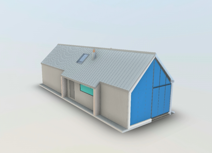 Modelo 3D de cabana rural 