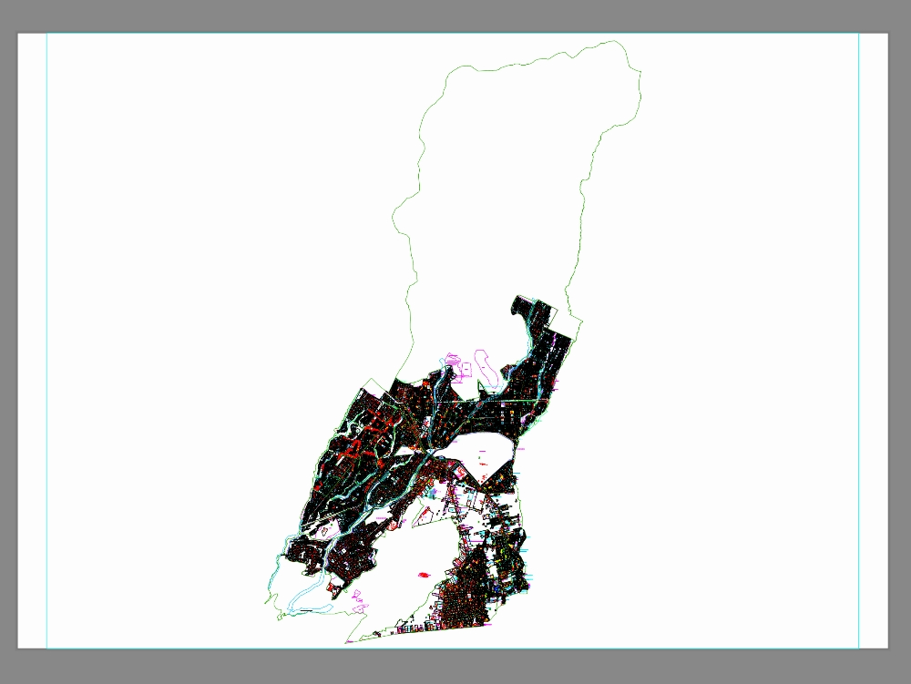 Cadastral map of Cerro Colorado, Arequipa, Peru