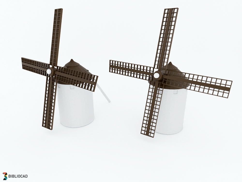 La Mancha windmill at a 1:50 scale to assemble