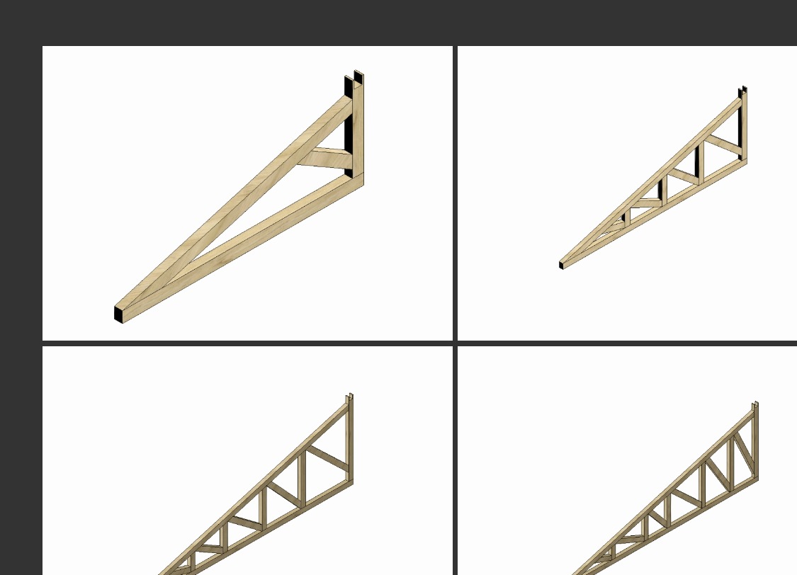 Treliças de madeiras em bim para estruturas