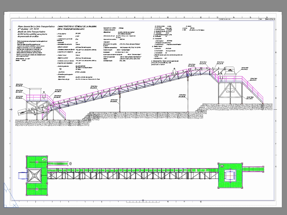 Auxiliary structure conveyor belt