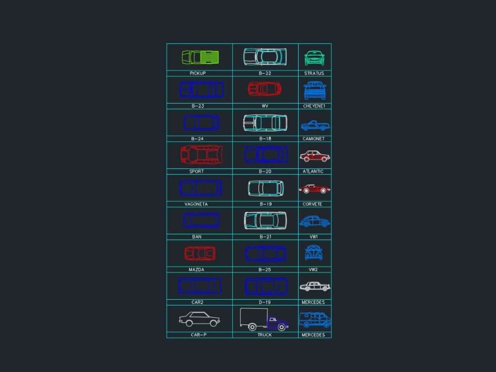 2D-Autoblöcke