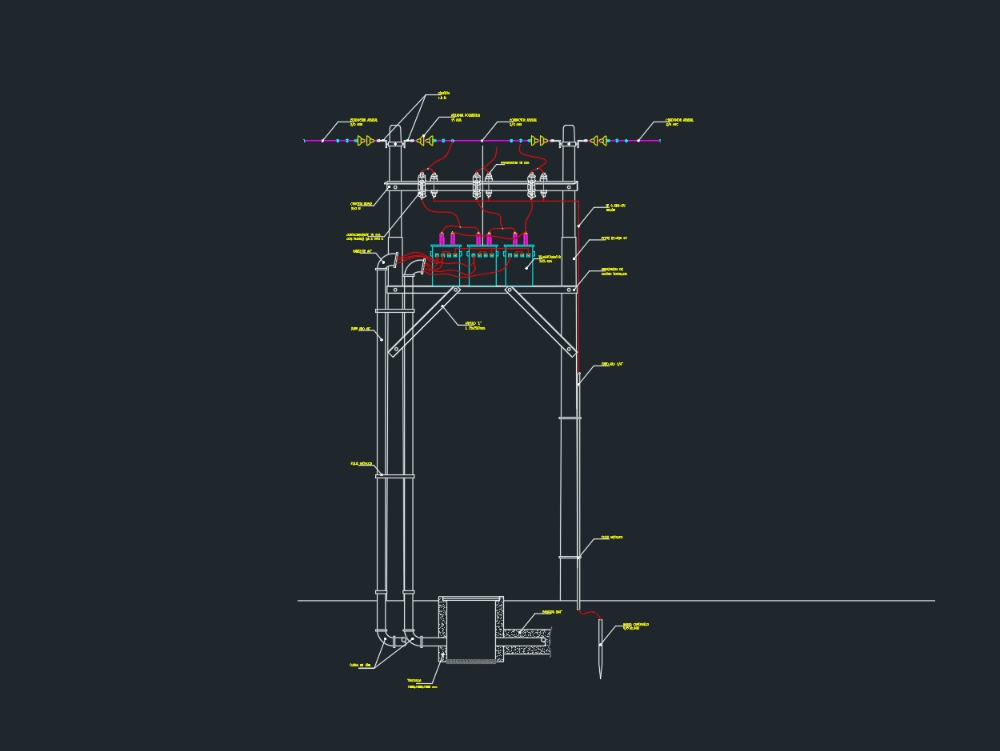 Self-protected three-phase transformer