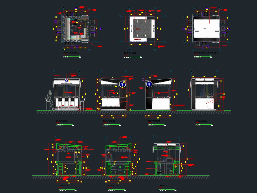 Modèle d'un module commercial simple