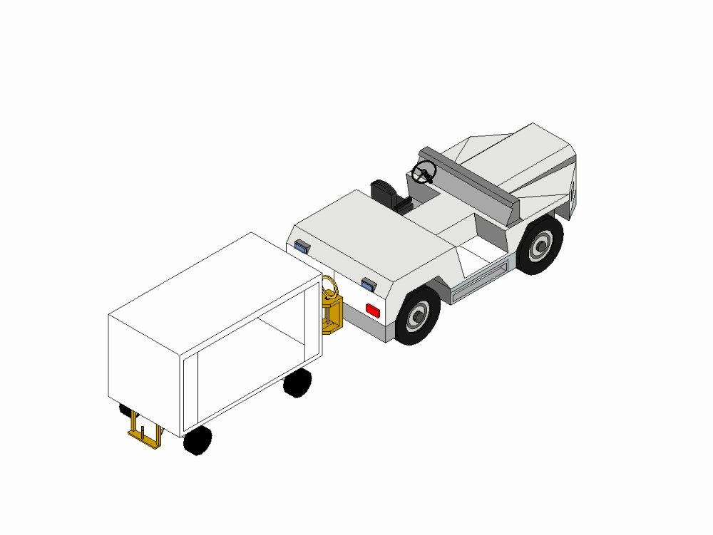 Traktorwagen mit Gepäckanhänger