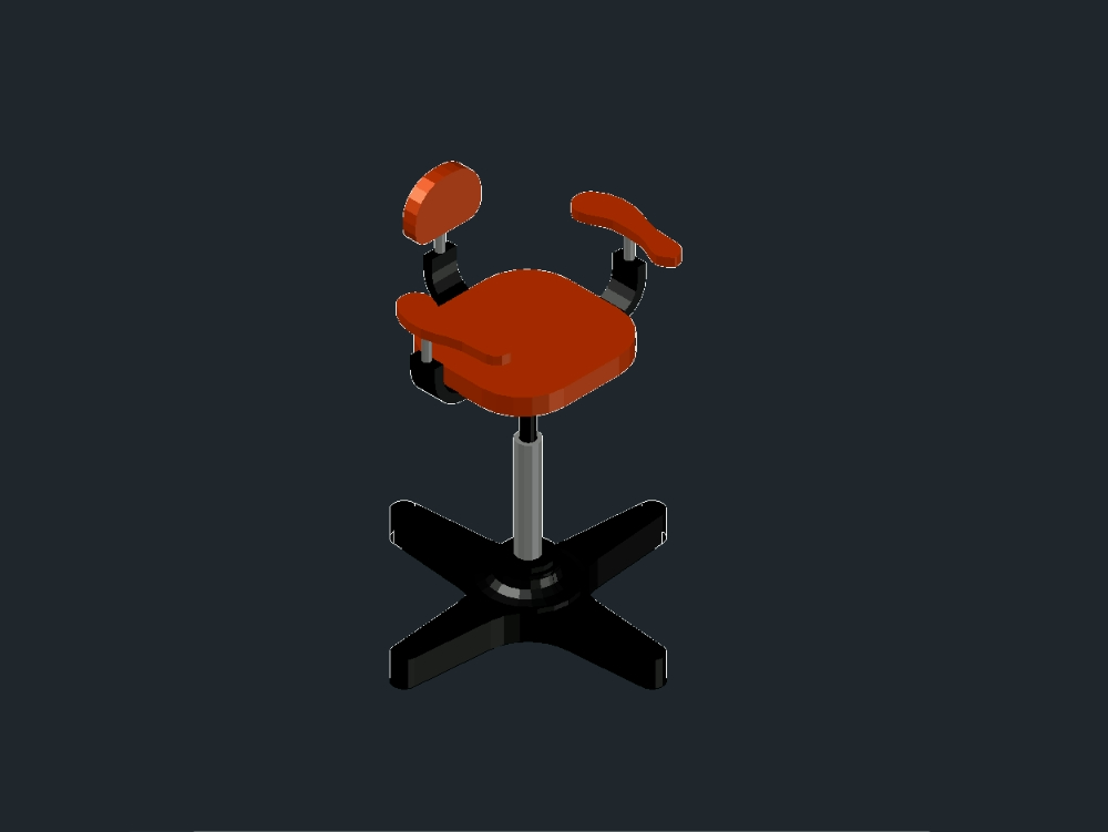 Friseurstuhl im 3D-Format