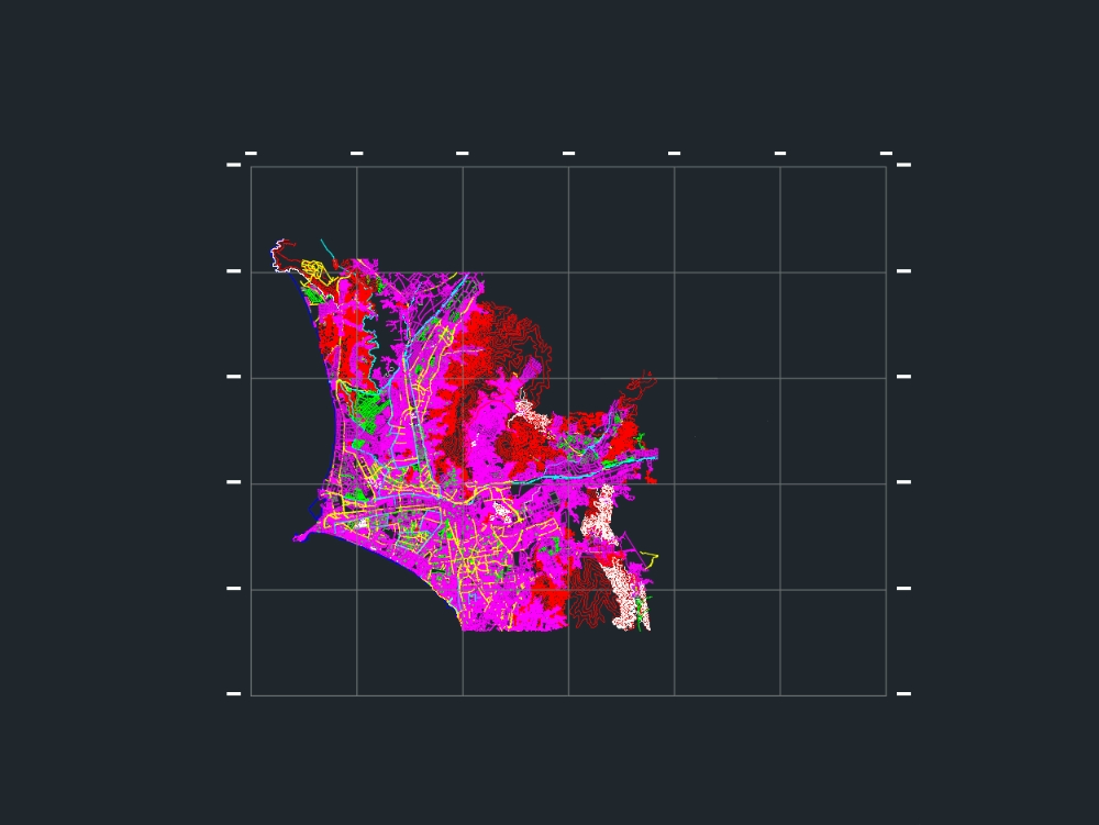 Plano general de Lima Perú 