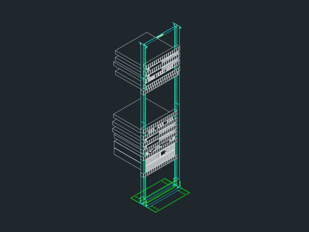 Panduit communications equipment rack