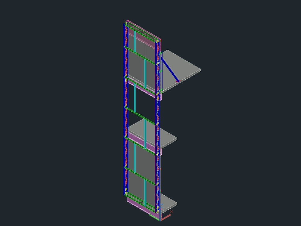 Mur structurel pour plaques Alucobond