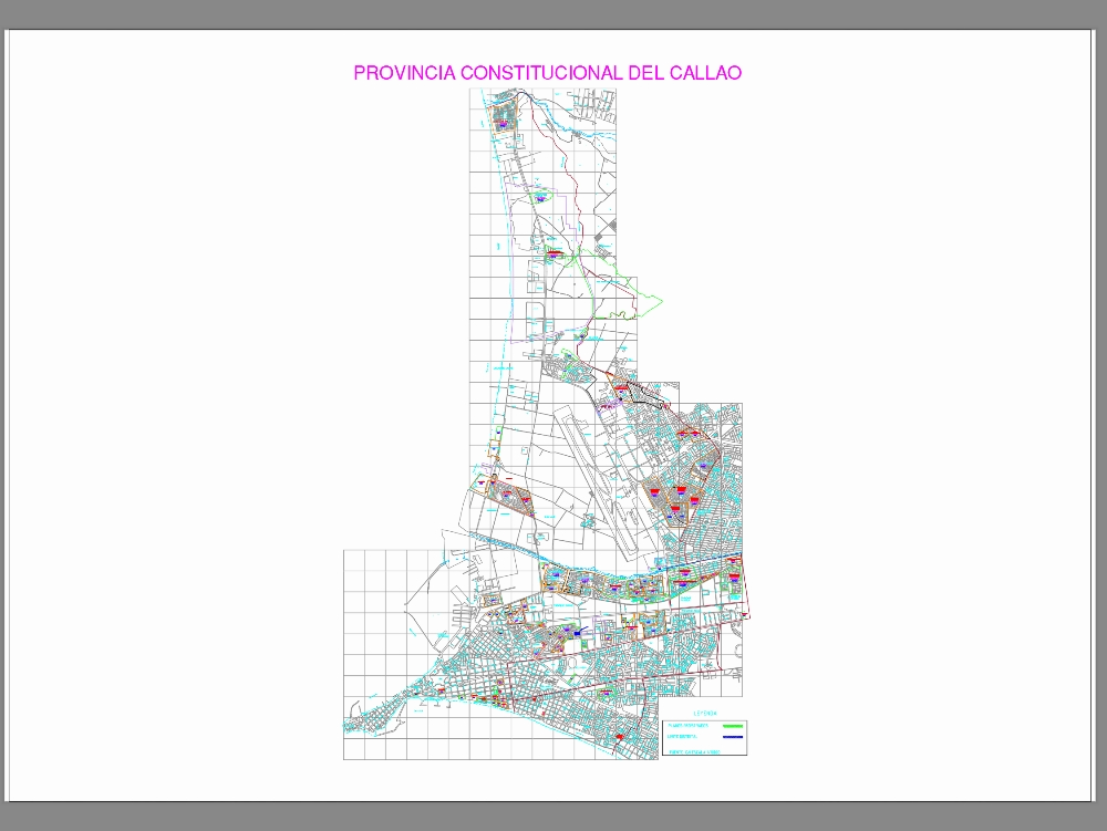 Cadastral map of the Callao district
