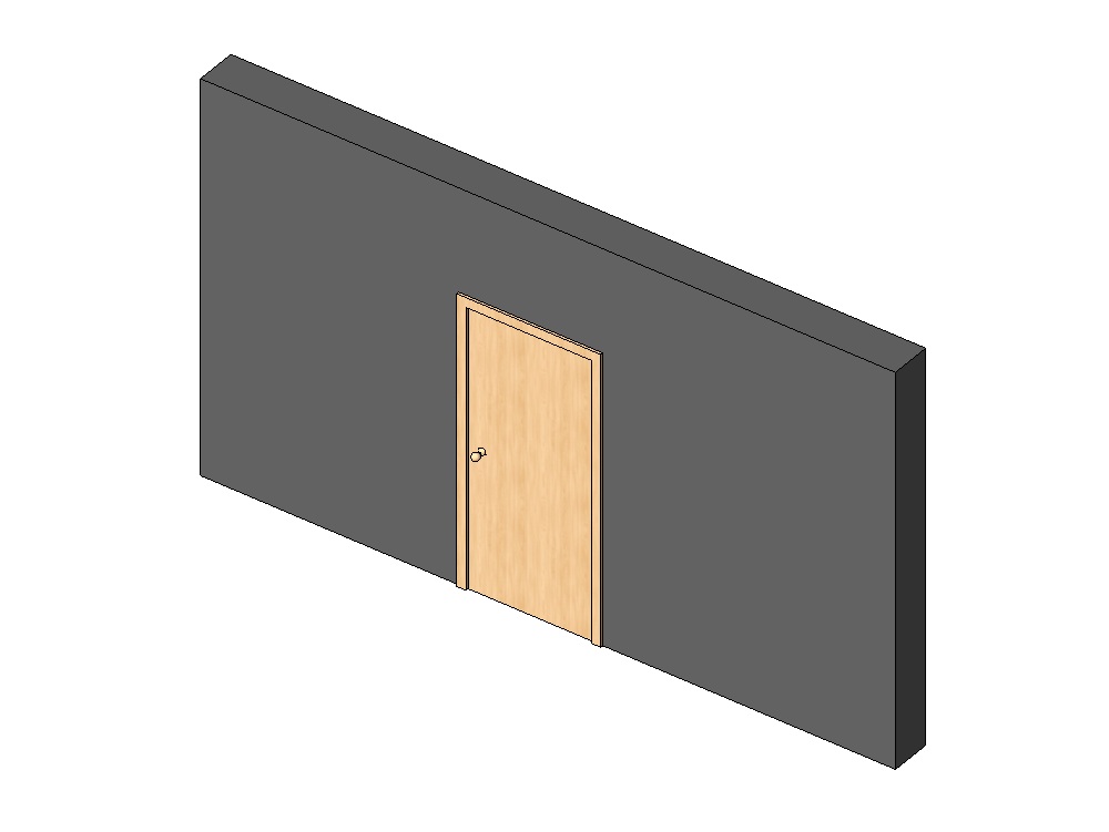 Single interior door
