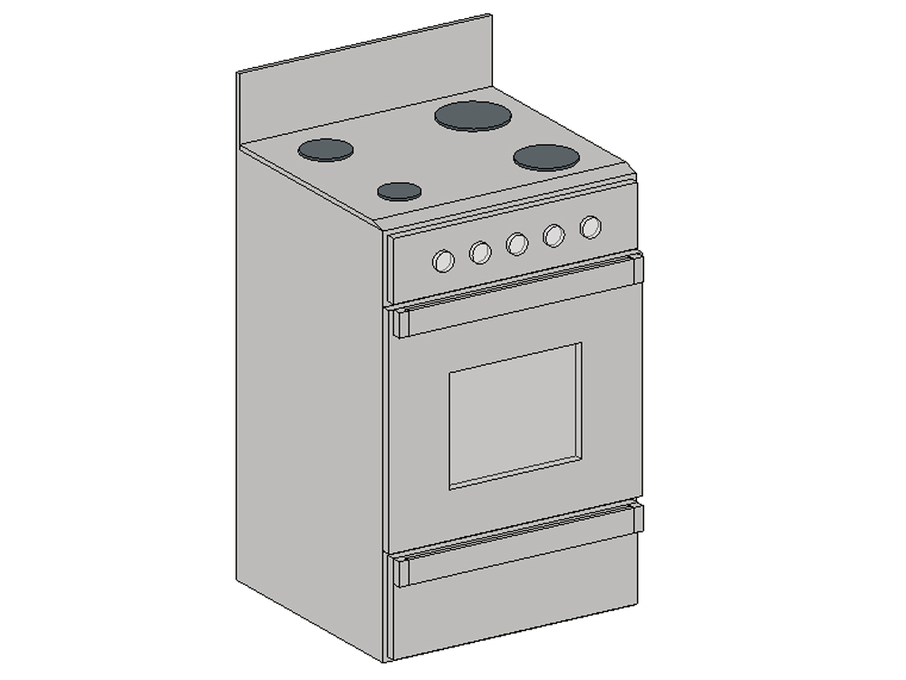 Küche mit Backofen