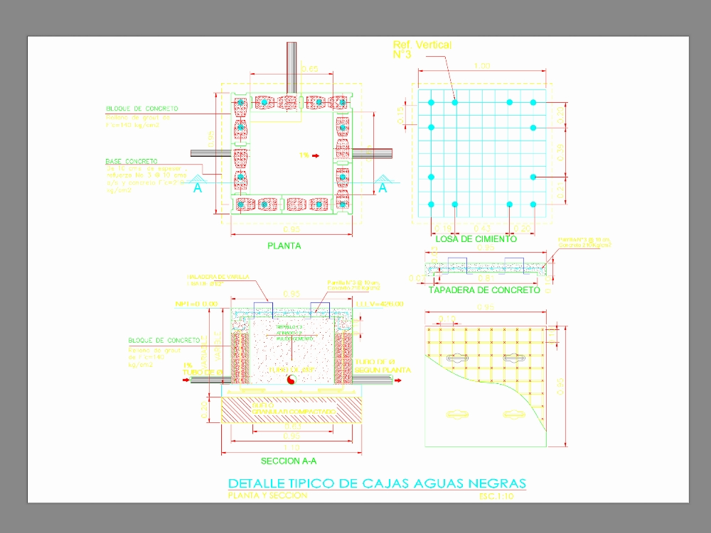 Caja de registro de aguas negras