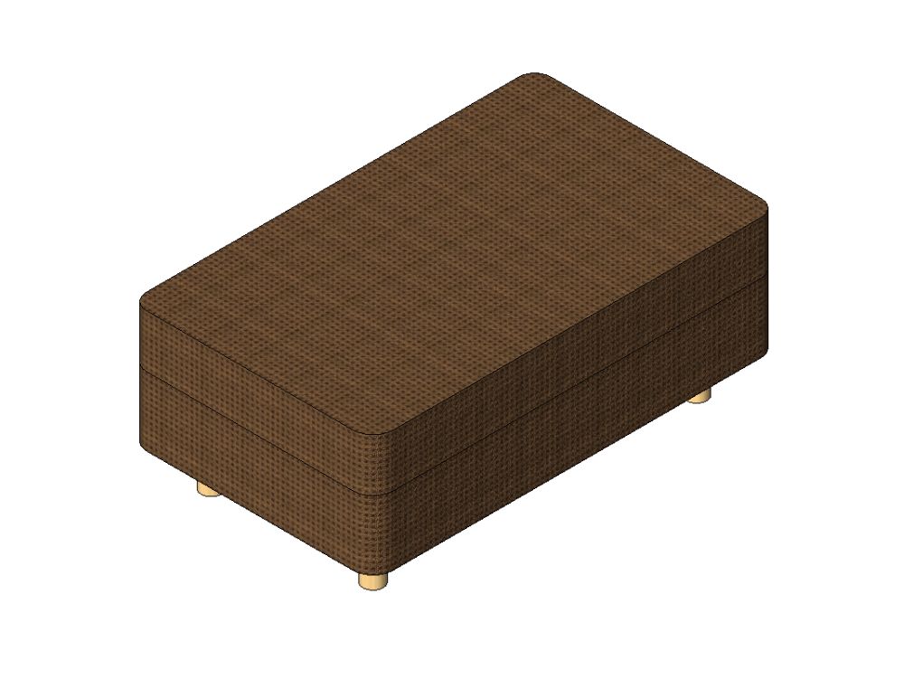 Banqueta baja de ratán