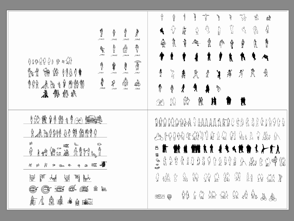 People and silhouettes