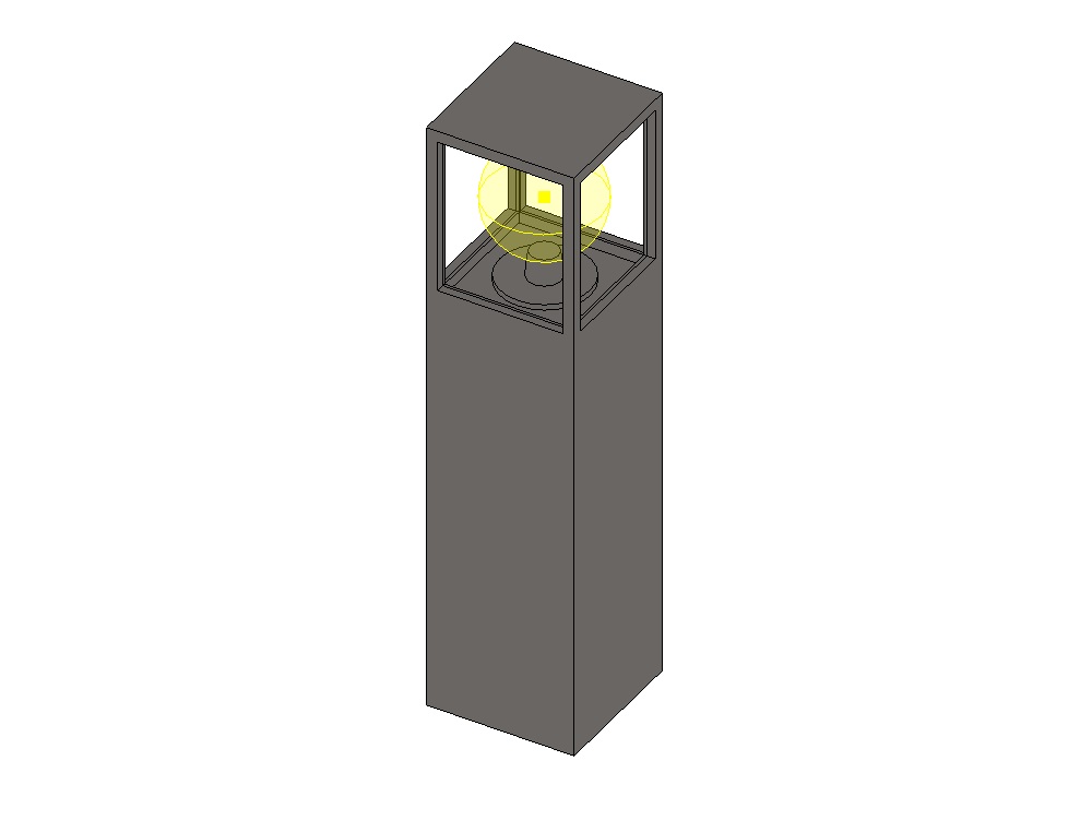 Vertical outdoor floor lamp