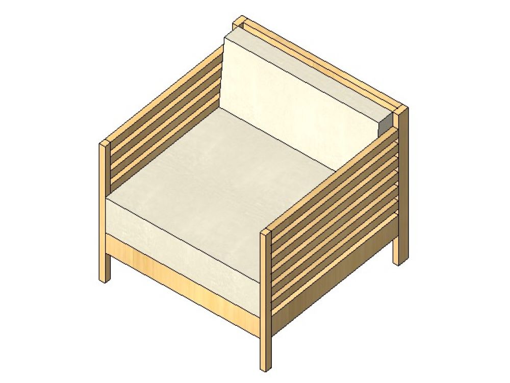 Outdoor armchair