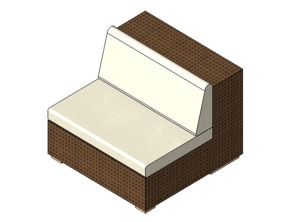 Sillón individual de exterior
